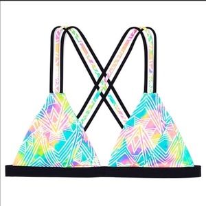 NWT VS PINK Strappy Triangle Bikini Top, Size M